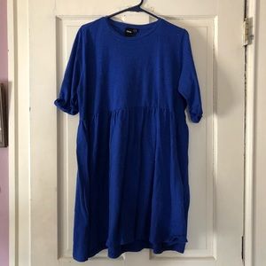 ASOS royal blue quarter sleeve jersey dress